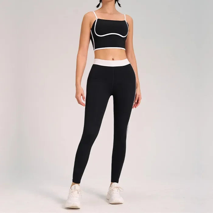 SheVogue Women’s 1/2PCS Sports Set – Yoga Bra & Shorts Skirt Combo for Gym, Running & Workout