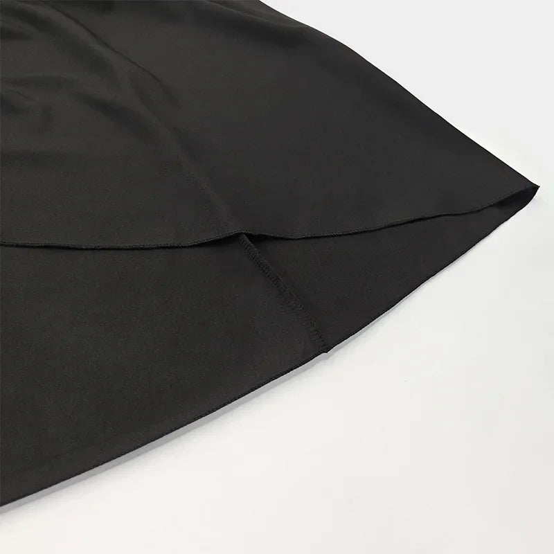 Sexy V-Neck Open-Back Tank Dress - Black