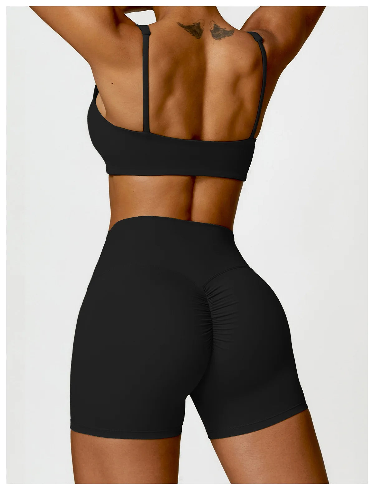 SheVogue 2PCS Women's Tracksuit Yoga Set – Long Sleeve Crop Top & High-Waist Leggings